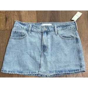 NEW Hollister Jean Denim Mini Skirt Size 30 Fall Spring Summer Preppy